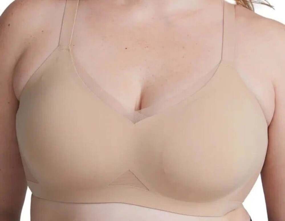 Honey Love Liftwear Crossover Bra Small S+ Sand Beige Wireless Removable Pads